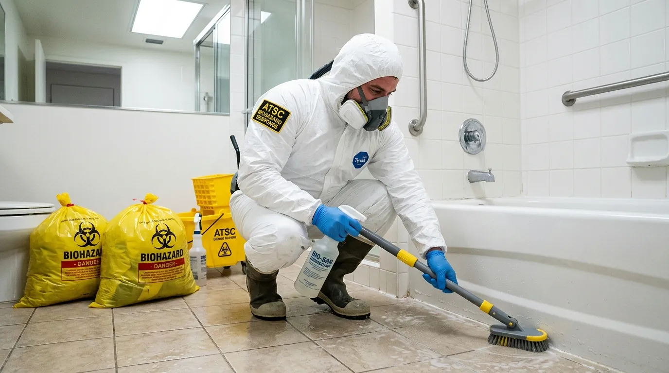 Decontamination equipment deployed for Blood Cleanup in Myers Corner